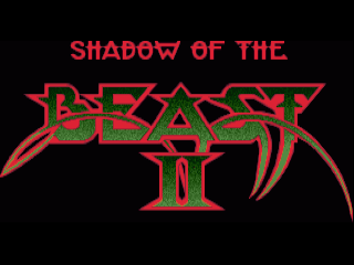 Shadow of the Beast II title screen for Amiga